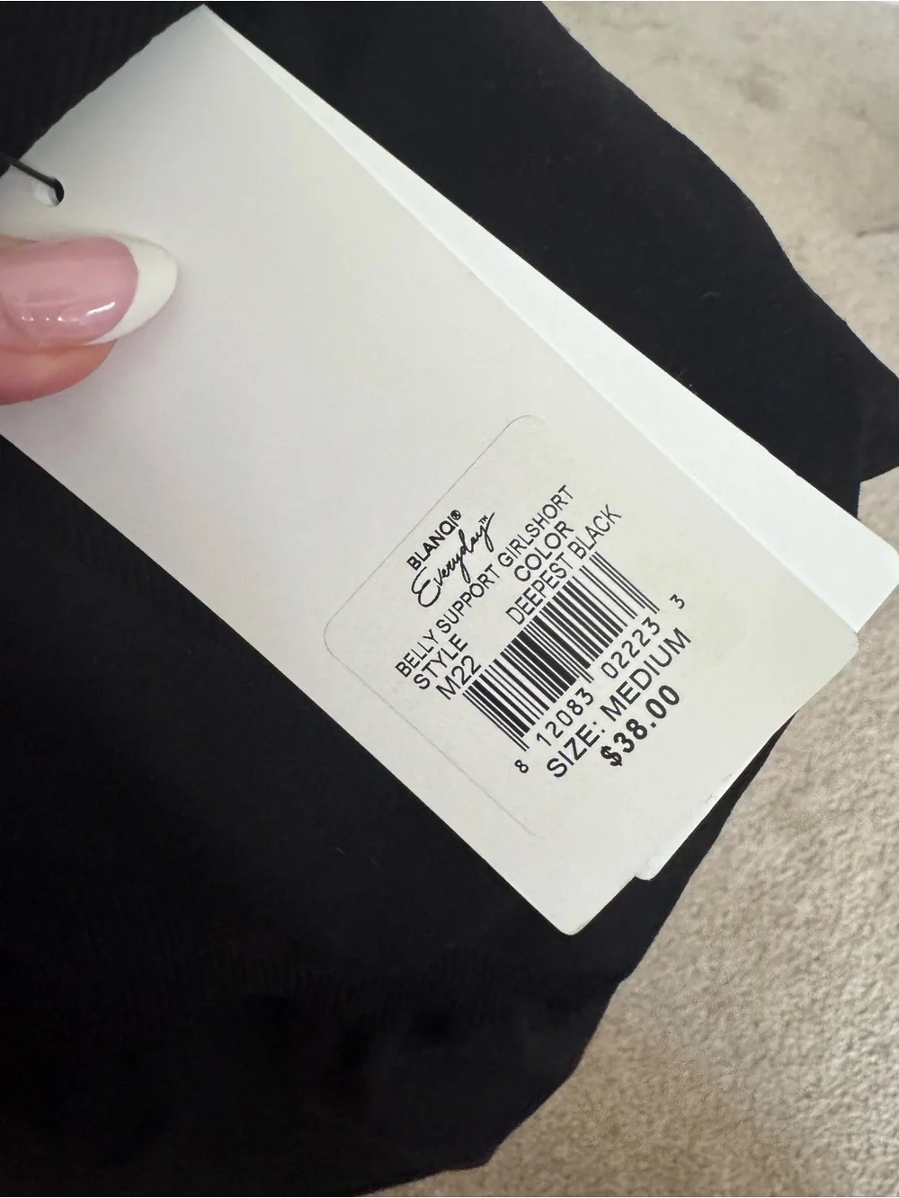 New Blanqi Black Maternity Support Shorts